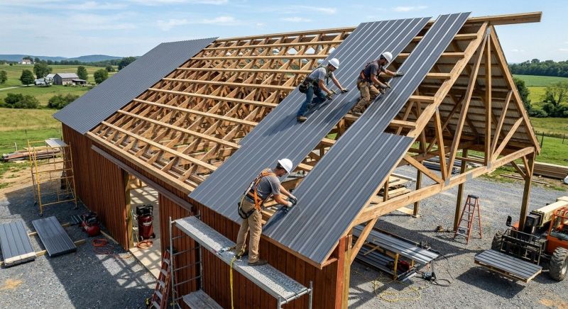 Barn Roof Construction in Kennebunkport, ME