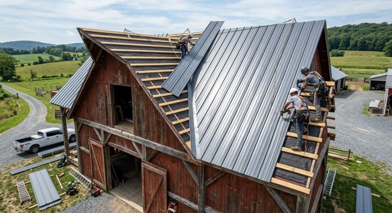 Barn Roof Installation in Kennebunkport, ME
