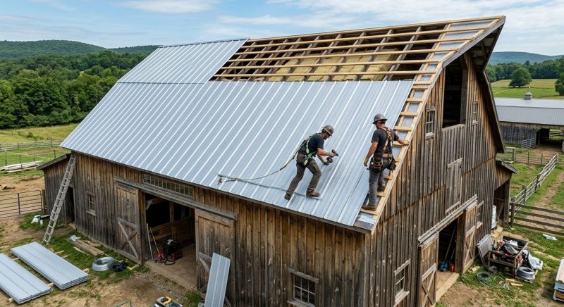 Barn Roof Installation in Kennebunkport, ME