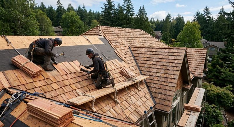 Cedar Roof Installation in Buxton, ME