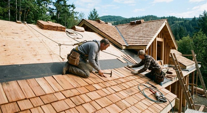 Cedar Roof Installation in East Waterboro, ME