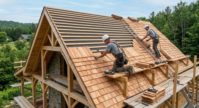 Cedar Roof Installation in Saco, ME