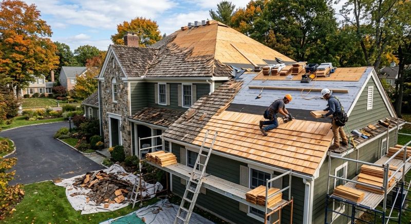 Cedar Roof Replacement in Buxton, ME
