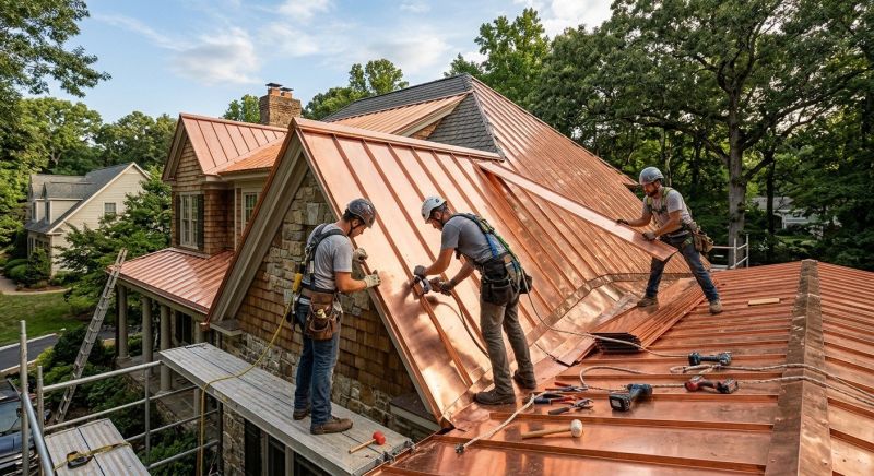 Copper Roof Installation in Kennebunkport, ME