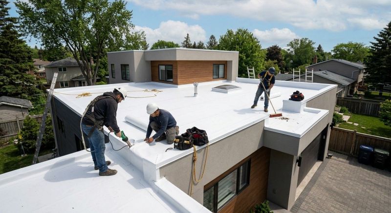 Flat Roof Installation in Limerick, ME