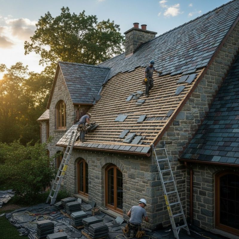 Slate Roof Replacement in Cumberland County, ME