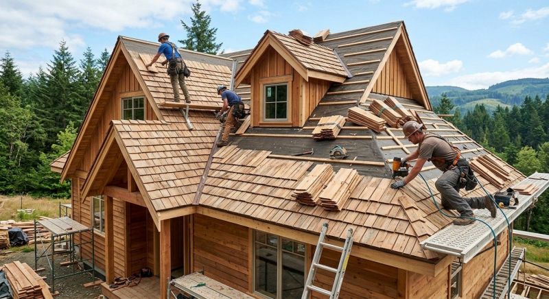 Wood Roofing Installation in Buxton, ME