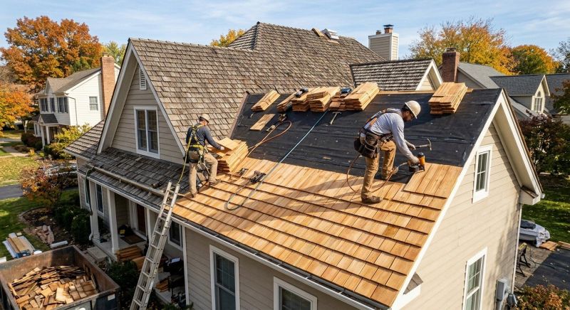 Wood Shake Roof Replacement in Limerick, ME