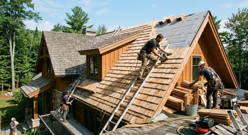 Wood Shake Roof Replacement in Saco, ME