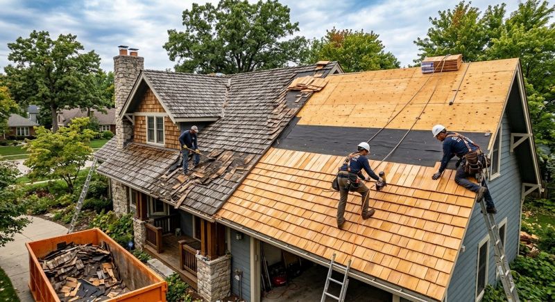 Wood Shingle Roof Replacement in Kennebunkport, ME